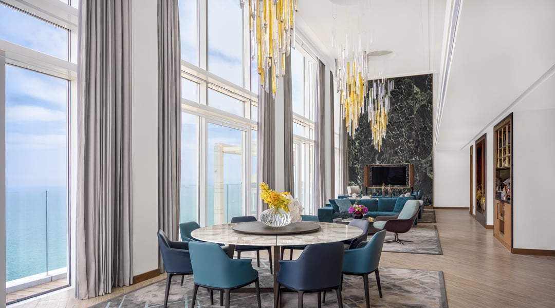 Illustration of Wonderful Penthouse With Dining Area
