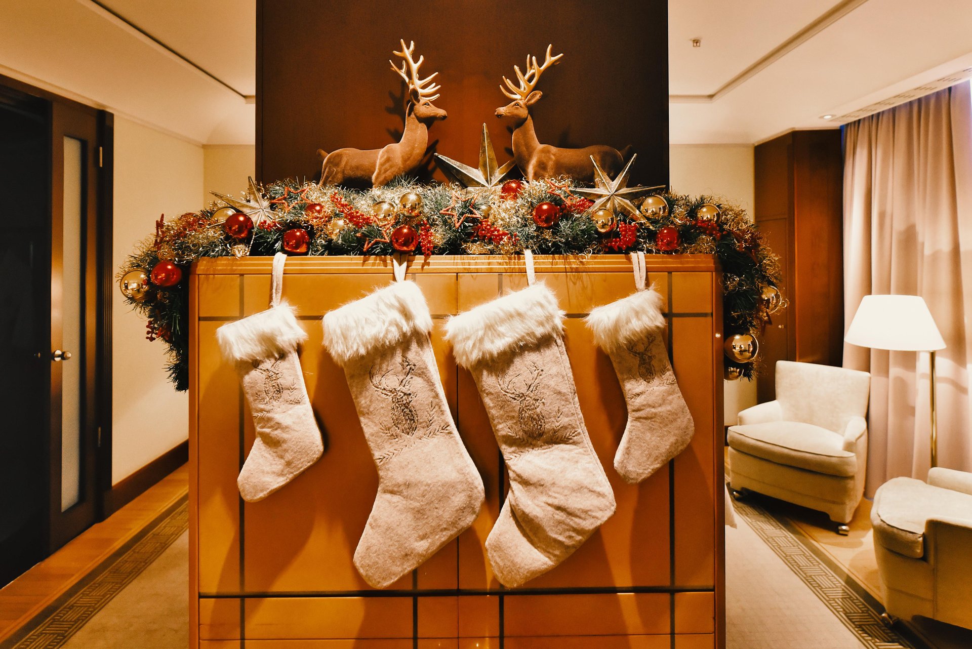 Christmas suite with festive decorations