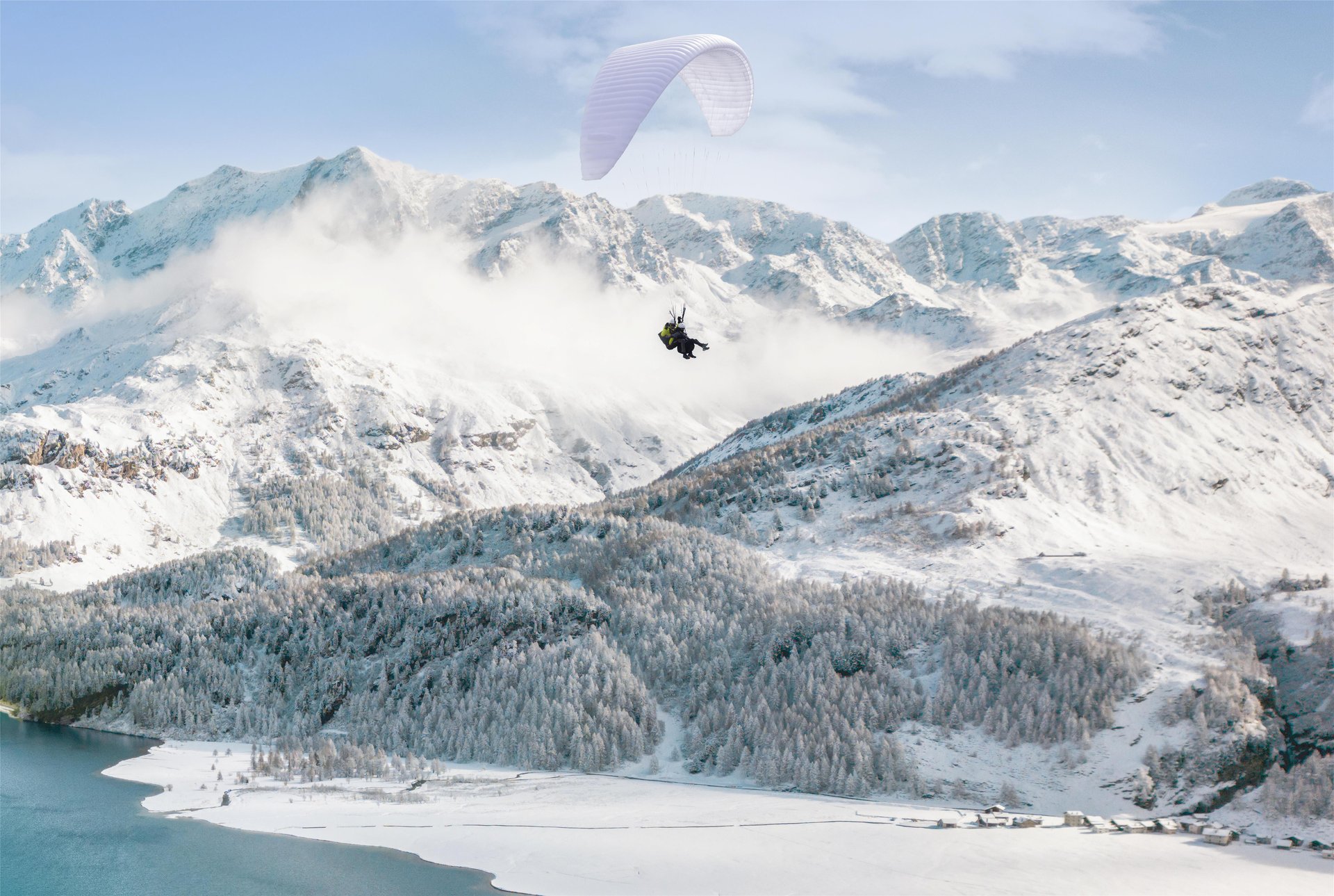 Paragliding Over St. Moritz