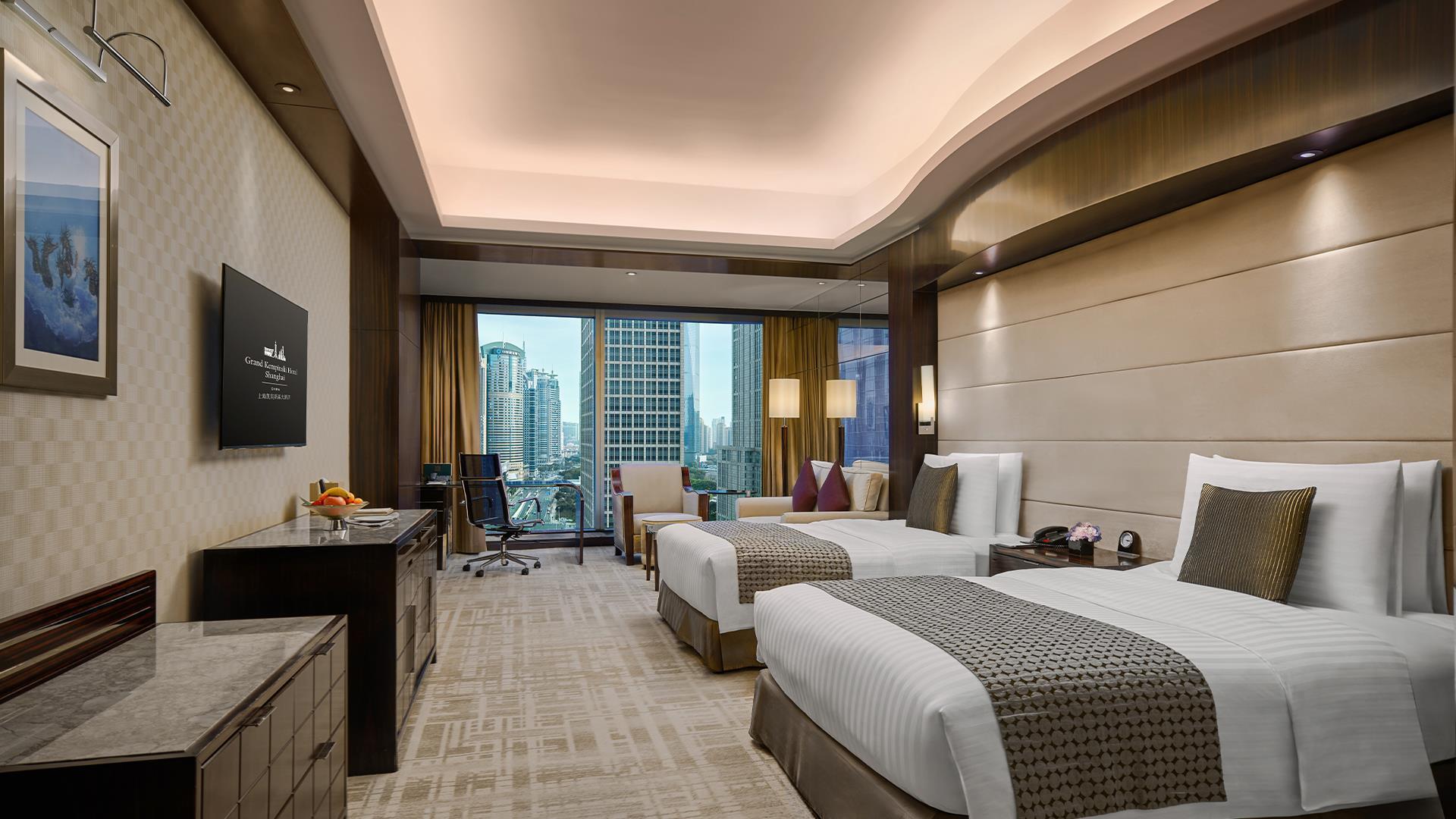 Grand Kempinski Hotel Shanghai - Grand Skyline View Twin Room