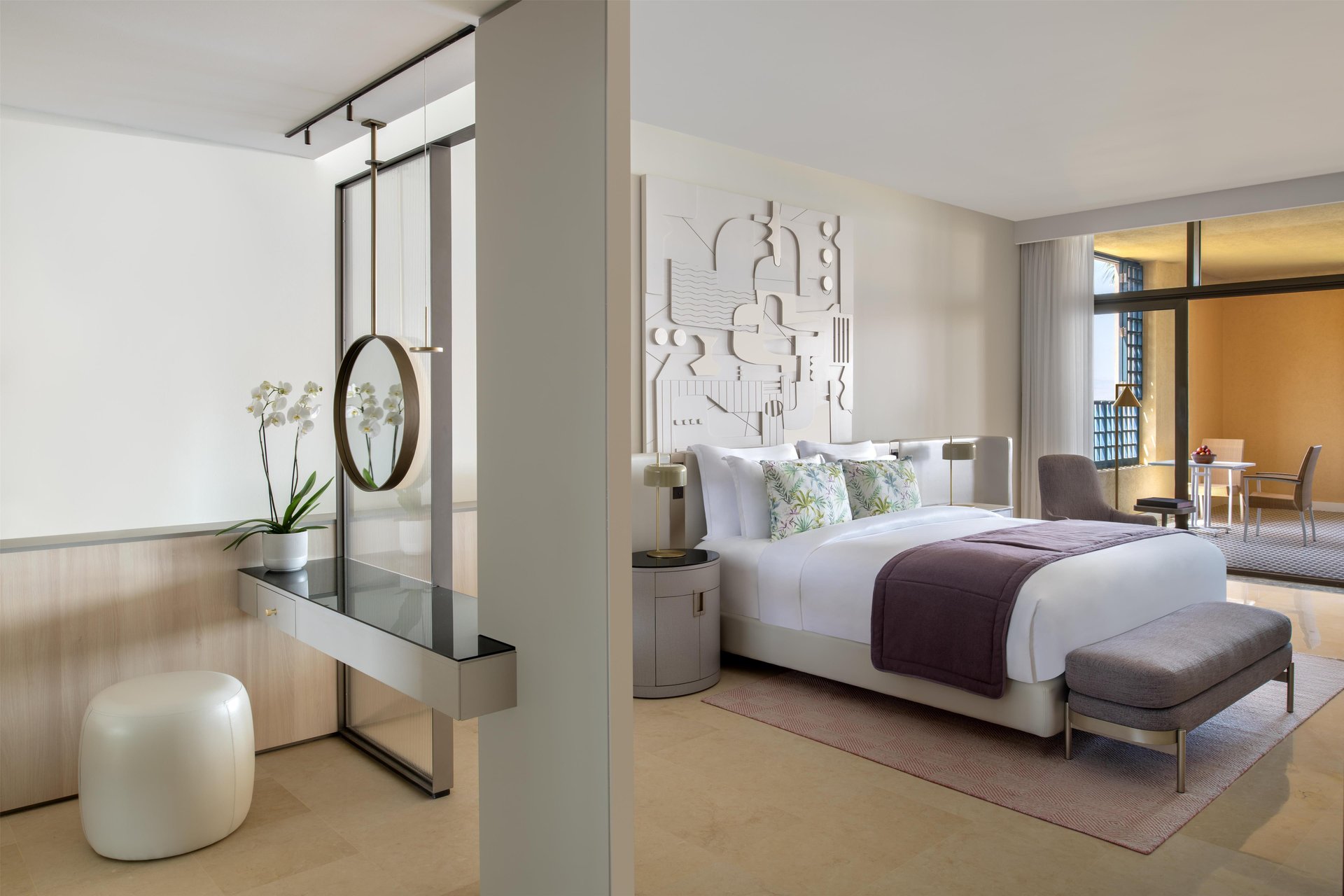 Kempinski Hotel Ishtar Dead Sea Jordan - Executive Suite - Bedroom with Vanity 
