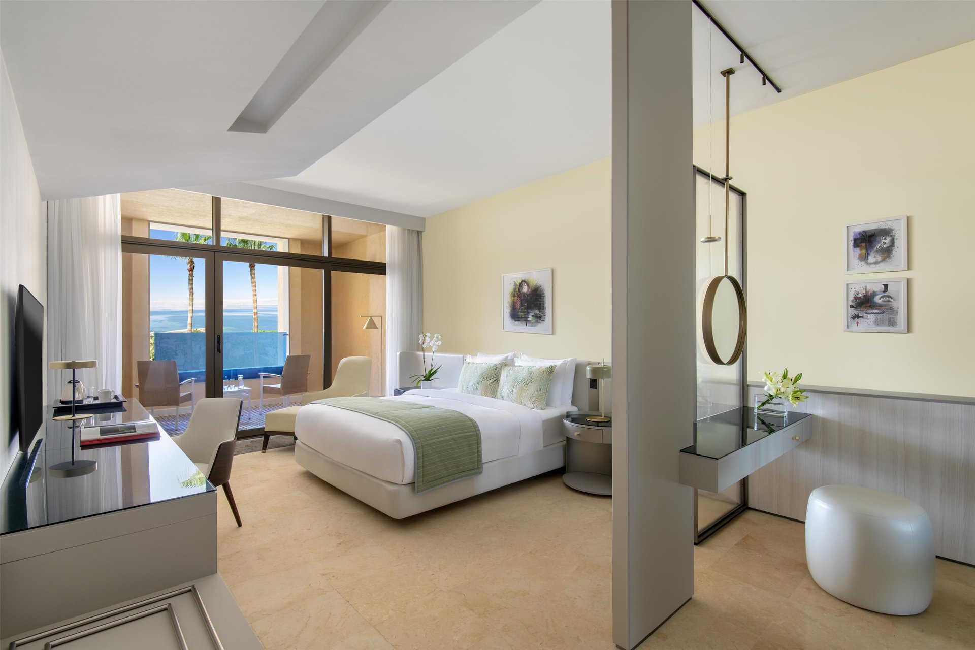 Kempinski Hotel Ishtar Dead Sea Jordan - Superior Room King Size Bed 