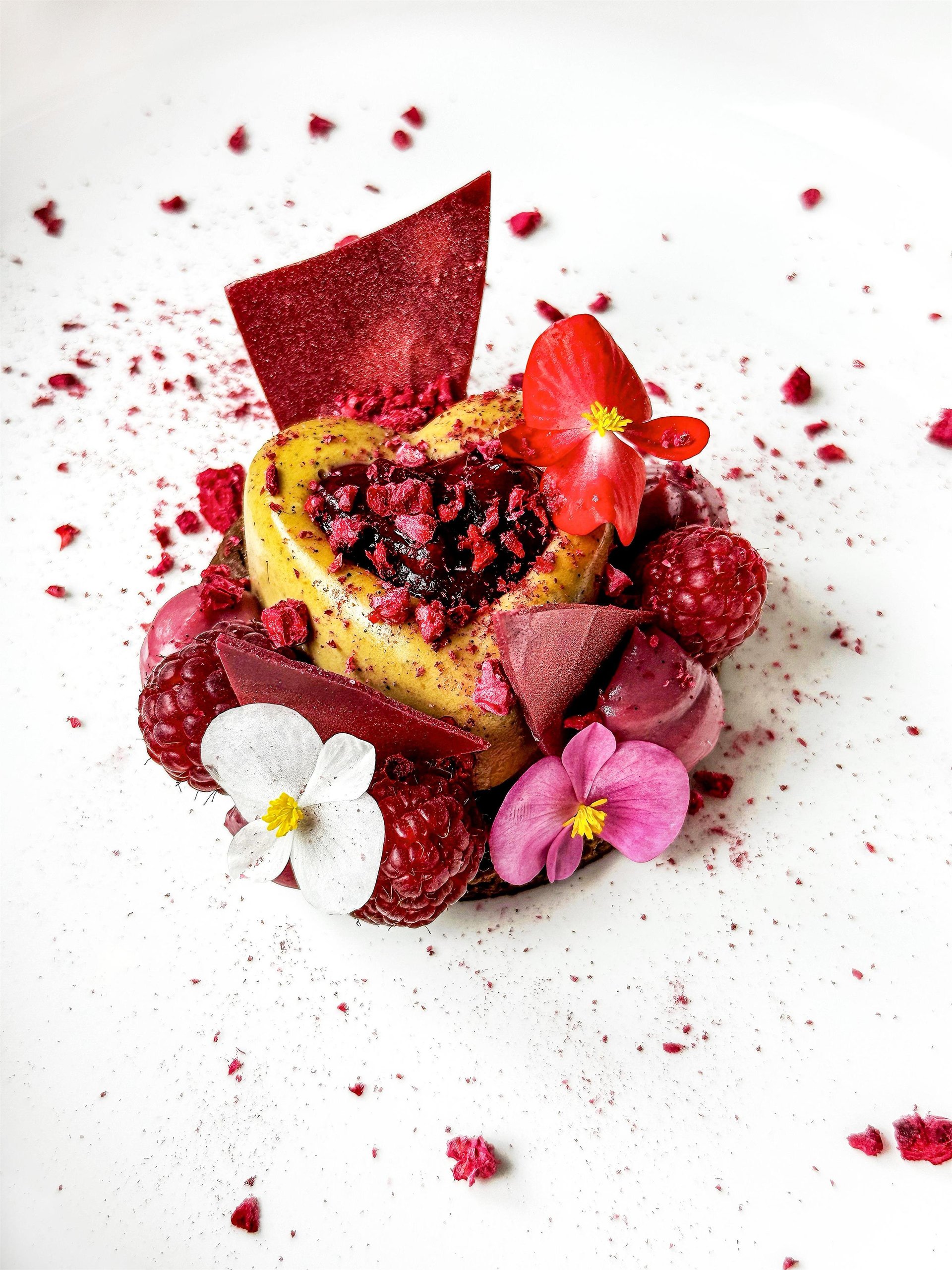 deesert, NOBU, Valentine's Day, flowers, heart