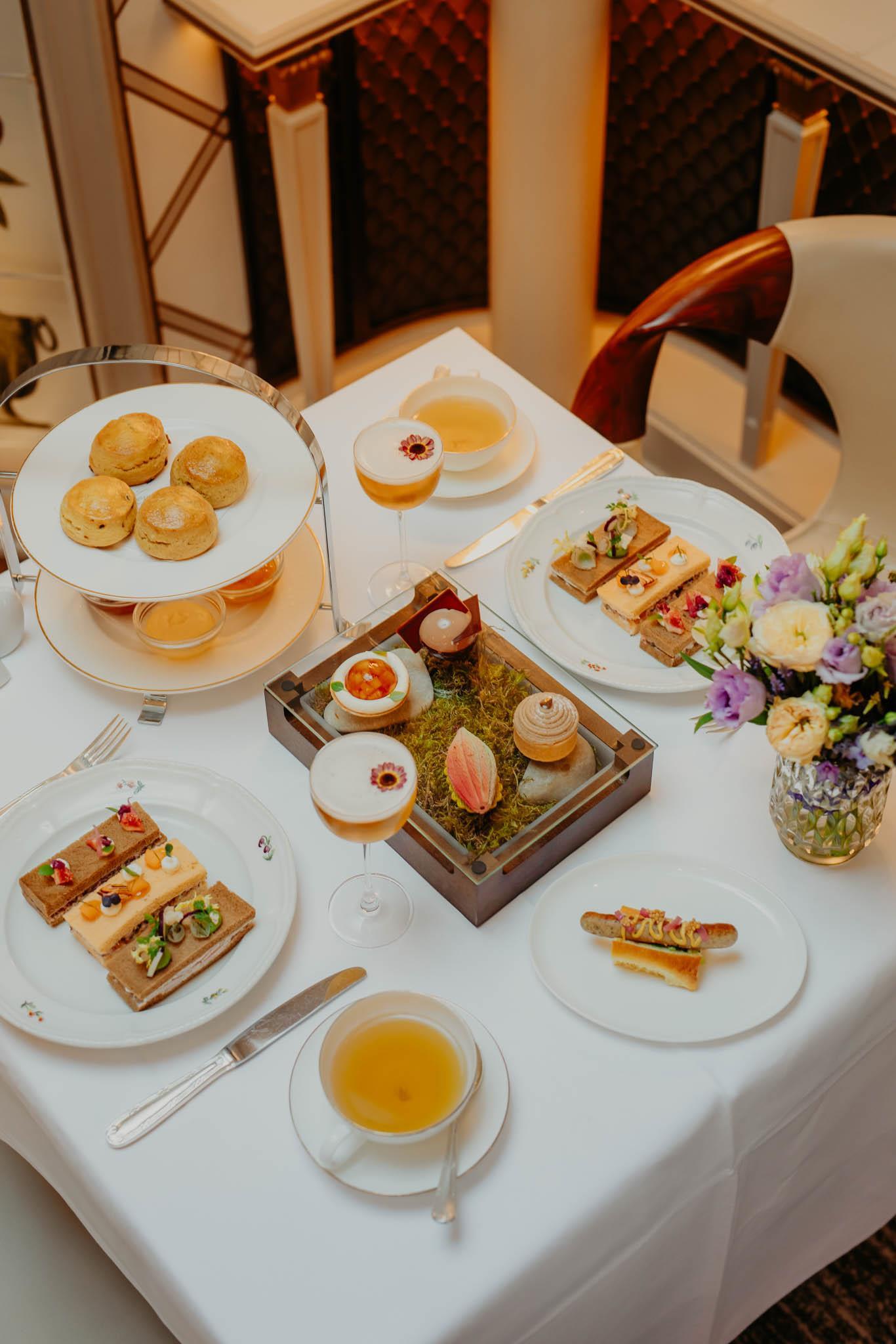 Autumn Afternoon Tea in the historic Nymphenburg Room at Hotel Vier Jahreszeiten Kempinski München