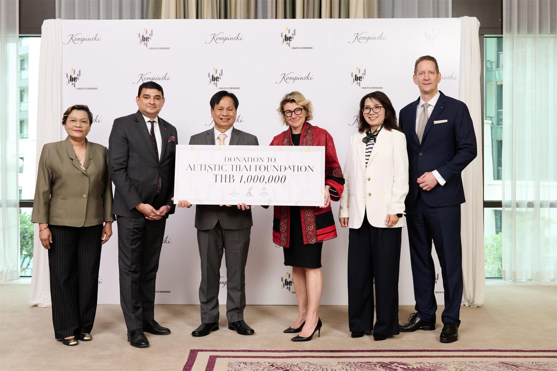 BE Health by Siam Kempinski Hotel Bangkok and Sindhorn Kempinski Hotel Bangkok Donate THB 1,000,000 to Autistic Thai Foundation for a Second Consecutive Year