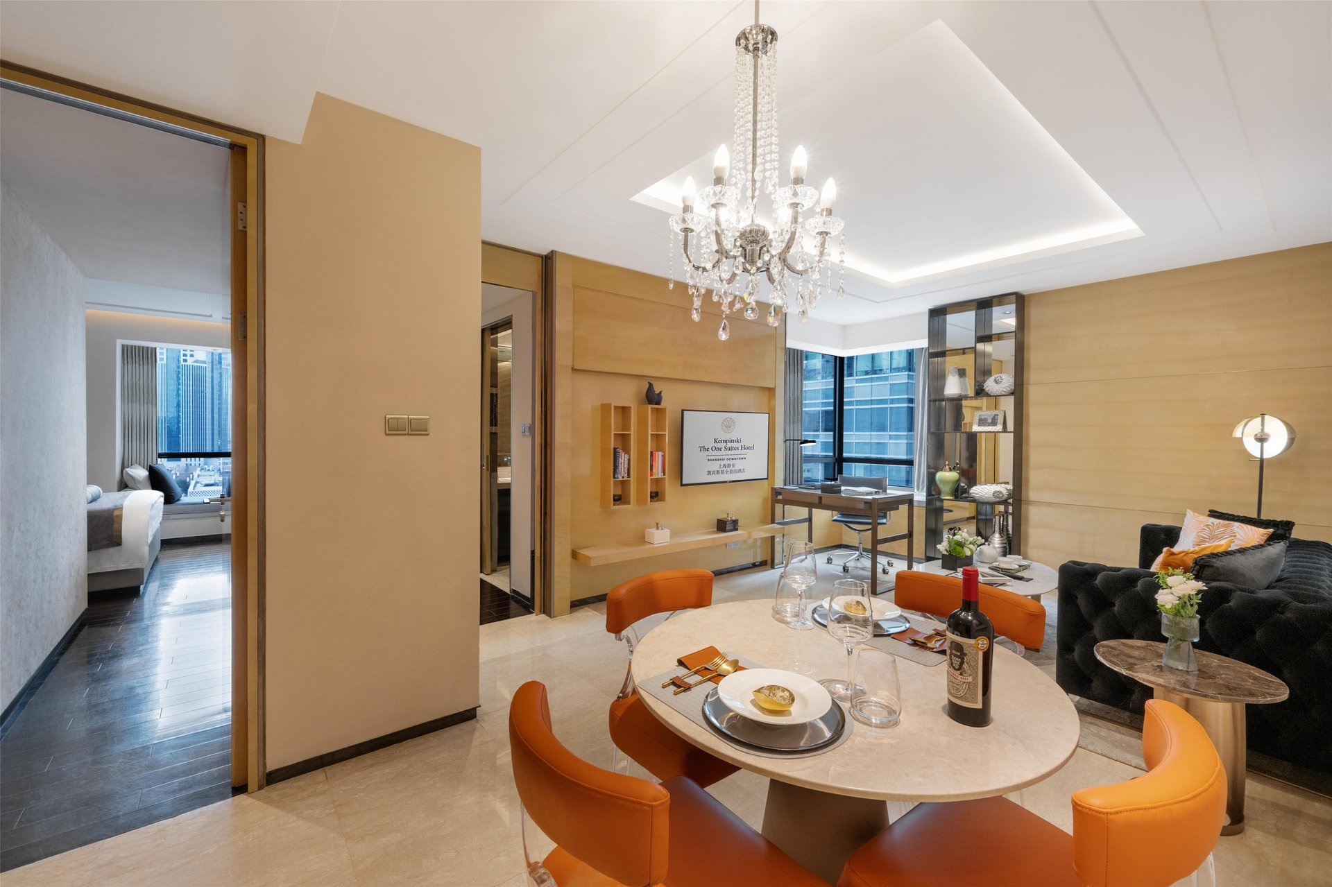 The One Executive Suites managed by Kempinski - Shanghai - In Room Living Area