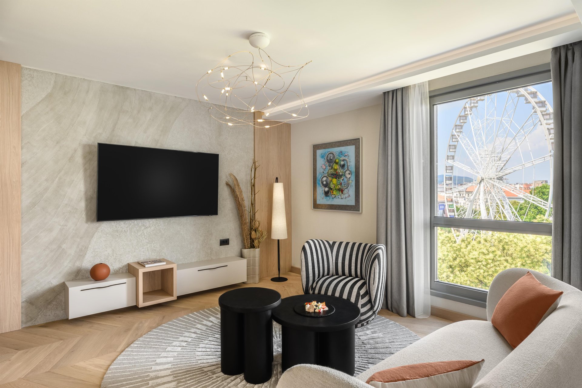 Corvinus Art Collection Suite 700 -Living Room Area - Kempinski Budapest
