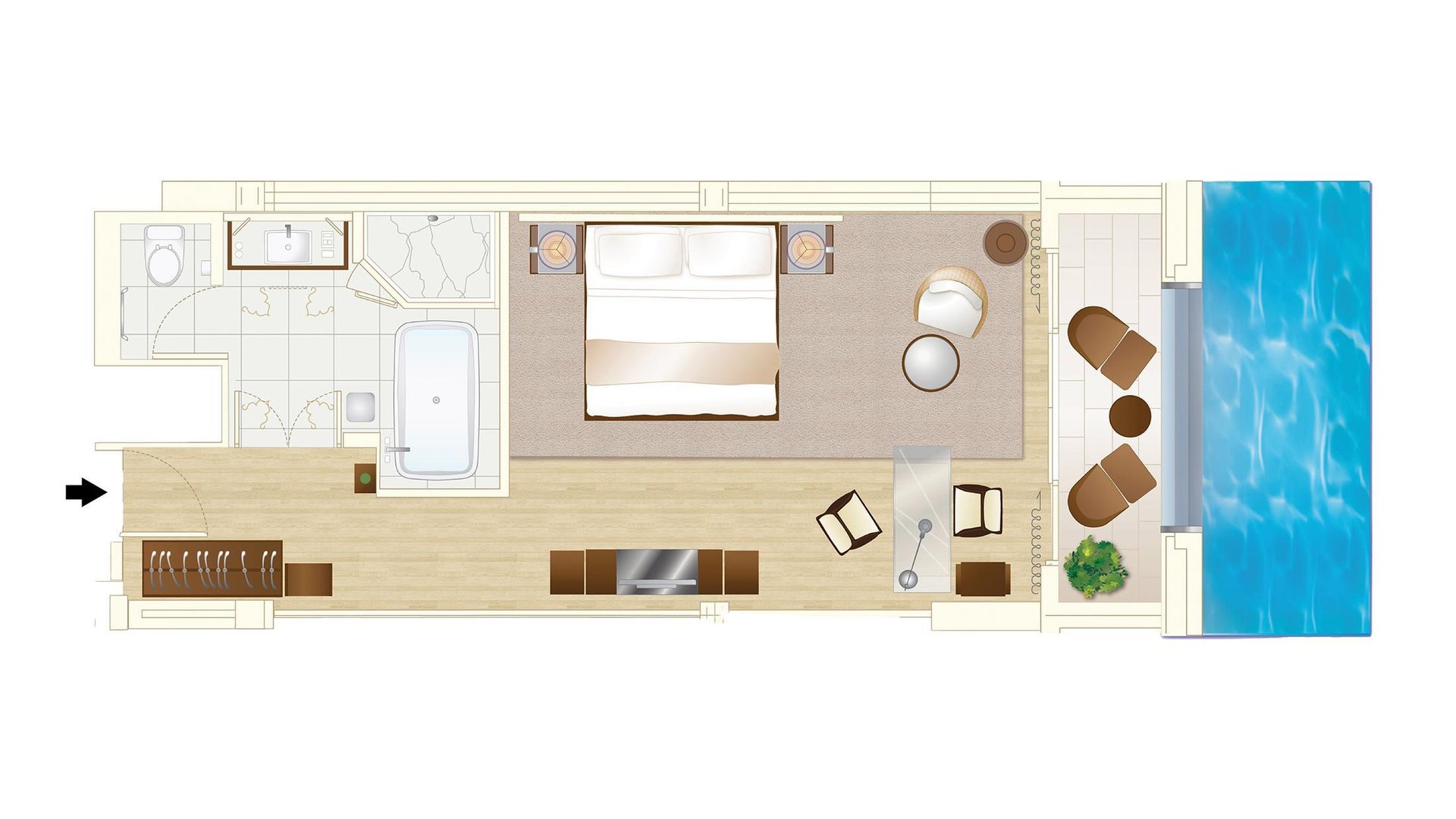 Siam Kempinski Hotel Bangkok - Cabana Room