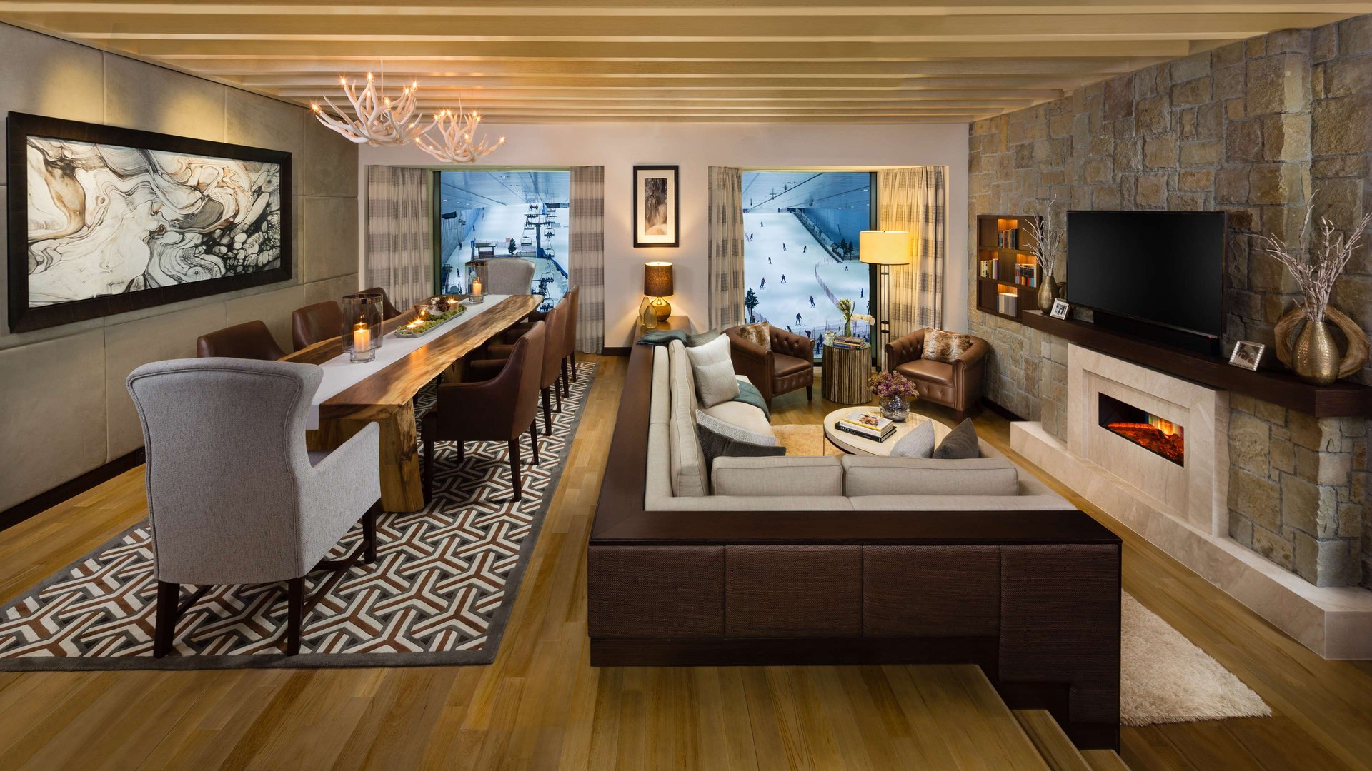 Kempinski Hotel Mall of the Emirates Dubai - Living Room Ski Chalet
