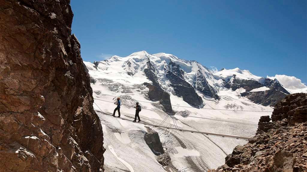 Klettern in alpiner Pracht.