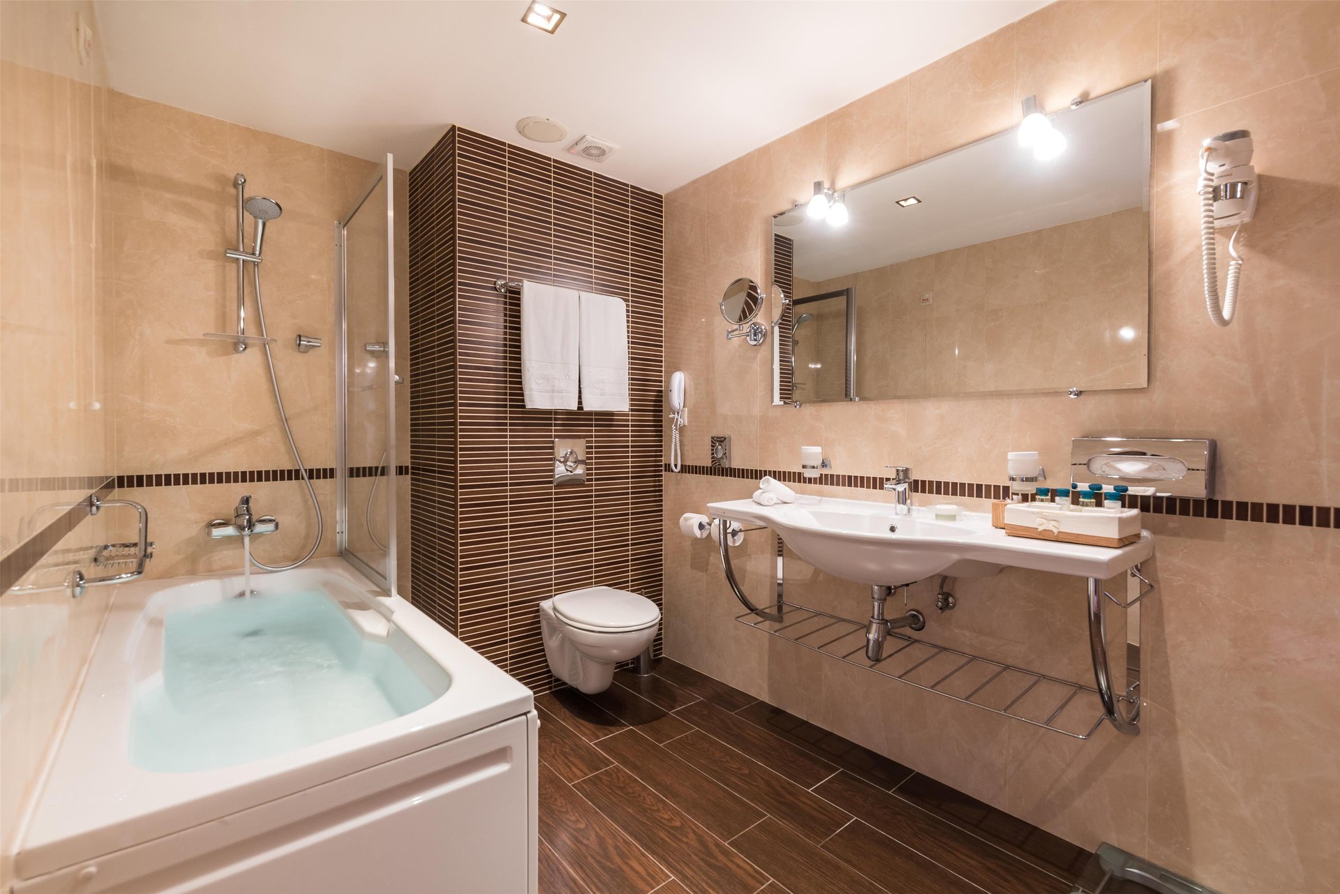 Kempinski Hotel Grand Arena Bansko Bulgaria - Guest room bathroom