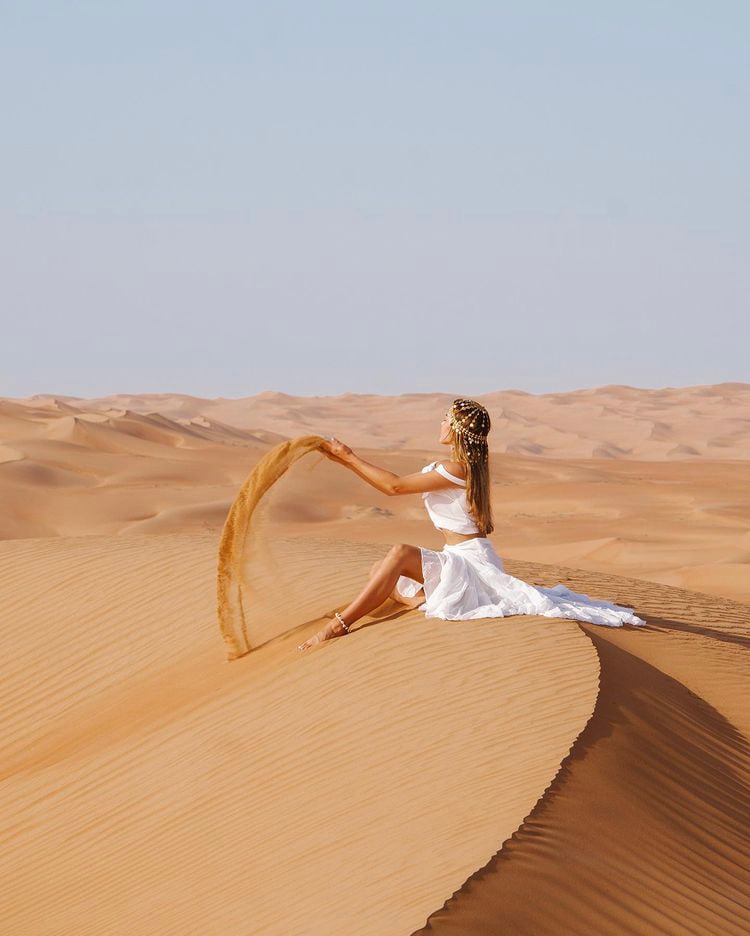 woman in desert