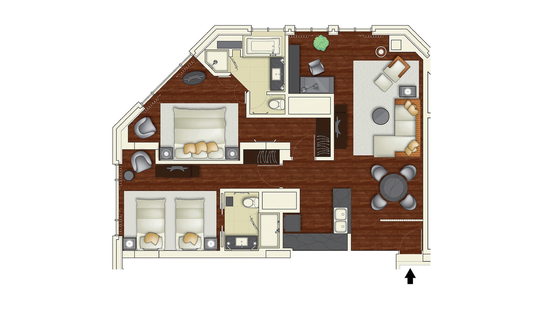 Siam Kempinski Hotel Bangkok - 2 Bed Room Family Suite