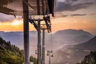 Jennerbahn sunrise over valley