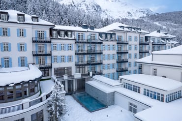 Outdoor pool in hotel