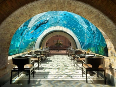 Restaurant in aquarium