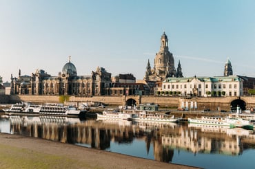 Strolling along the famous Brühl's Terrace, known as the Balcony of Europe, in historic Dresden.