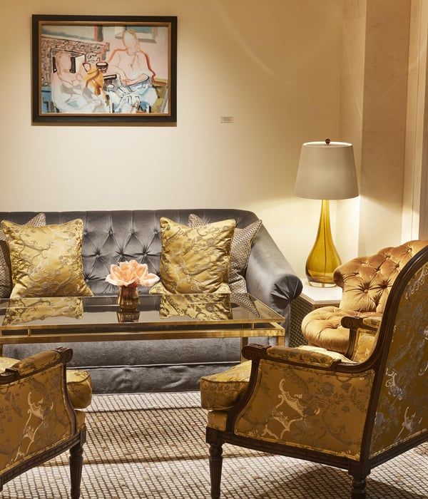 Sofa in the Lobby Lounge & Bar at Hotel Adlon Kempinski Berlin