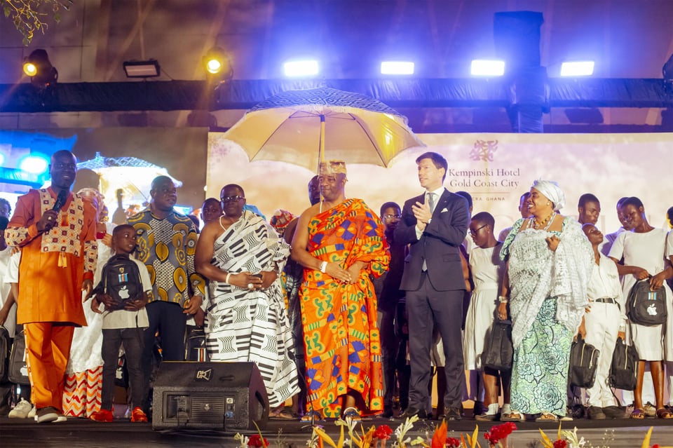 Tree lighting ceremony at Kempinski Hotel Gold Coast City with Ga Mantse